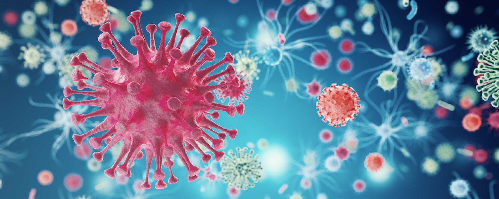 Artist impression of viruses
